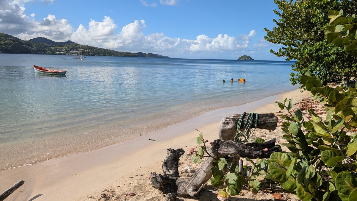 Plage aux eaux turquoise de Martinique